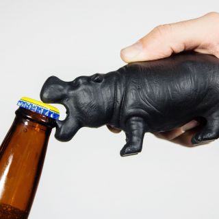 Suck Uk Novelty Hippo Bottle Opener | Animal Shaped Cast Iron Barware Utensil