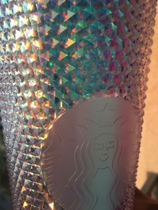 Starbucks Iridescent Tumbler Rainbow Unicorn Holographic Cold Cup Holiday 2018