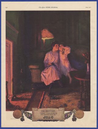 Vintage 1922 Jell - O The Nightmare Angus Macdonall Art Decor Print Ad 1920 