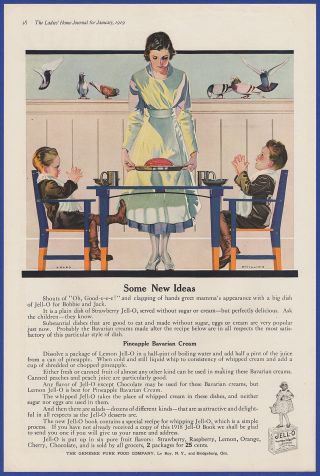 1919 Jell - O Coles Phillips Art Ephemera Vintage Kitchen Decor Print Ad