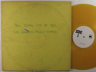 Neil Young Live At Los Angeles Music Center Tmoq Lp Vg,  Yellow Vinyl
