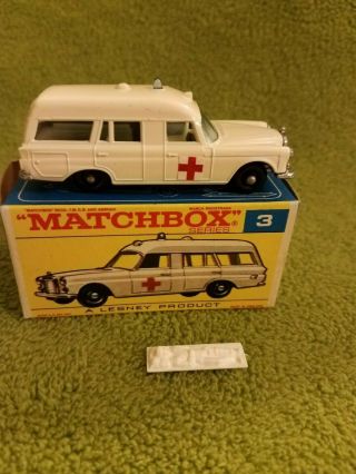 Matchbox/lesney Mercedes Benz Ambulance No.  3