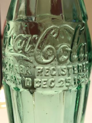 PAT ' D DEC.  25,  1923 Coca - Cola Hobbleskirt Coke Bottle - AUSTIN,  TEX Texas 5