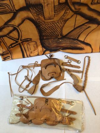 2 Vtg Breyer Western Leather Saddle And Bridle Tack Traditional Horse Size 1970s