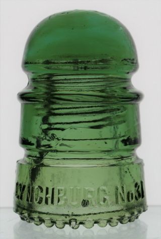 Yellow Green Cd 112 Lynchburg No 31 Made In U.  S.  A.  Glass Insulator