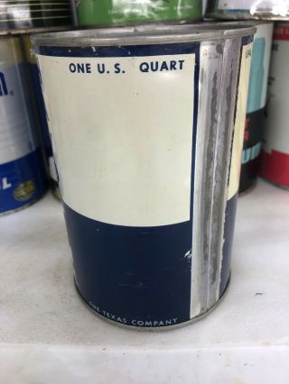 Vintage Quart Havoline Texas Company Metal Motor Oil Can 3