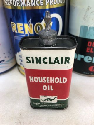 Vintage 4 Oz Sinclair Home Household Oiler Early Lead Top Oil Can