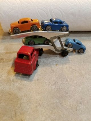 Barclay Metal Type Auto Transport Car Hauler With 4 Cars