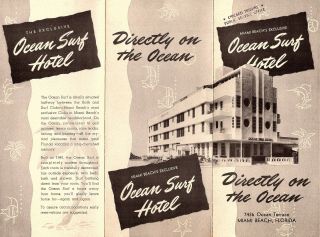Ocean Surf Hotel Miami Beach Florida Vintage 1950 