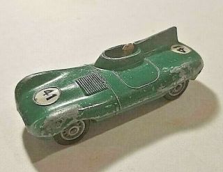 1960 MATCHBOX LESNEY D - TYPE JAGUAR 41 (GREEN) WIRE WHEELS RARE w/DRIVER IN CAR 3