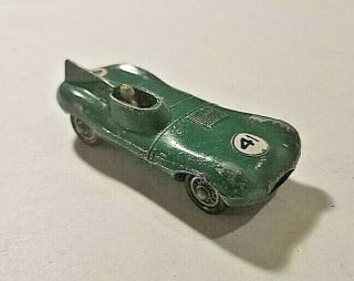1960 MATCHBOX LESNEY D - TYPE JAGUAR 41 (GREEN) WIRE WHEELS RARE w/DRIVER IN CAR 4