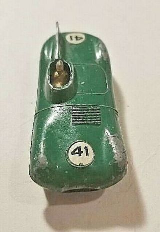 1960 MATCHBOX LESNEY D - TYPE JAGUAR 41 (GREEN) WIRE WHEELS RARE w/DRIVER IN CAR 7