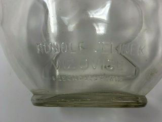 Rudolf Jelinek Vizovice Czechoslovakia Embossed Liquor Bottle Vintage 1932 - 1964 3