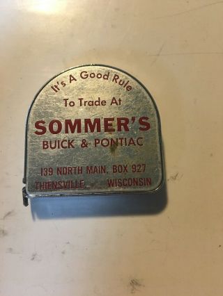 Sommer’s Buick & Pontiac Thiensville Wisconsin Tape Measure (db)