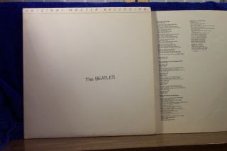The Beatles 2 Lp " The White Album " Mobile Fidelity Records W Lyric Sheets Vg,  Nm -