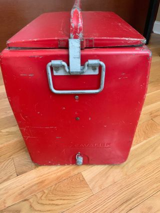 Vintage 1950 Coca - Cola Metal Cavalier Carry Cooler. 4