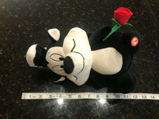Pepe Le Pew Valentines Day Plush Hallmark Singing Talking Looney Tunes Skunk 2