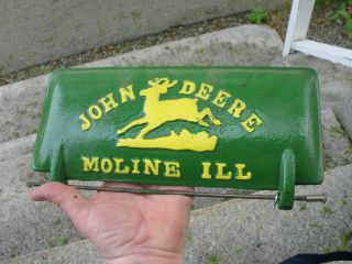 Vintage John Deere Cast Iron Tractor Tool Box Lid Cover Z412h
