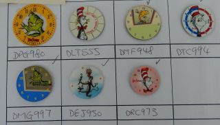 16 Dr.  Seuss Wrist Watch Dials,  Faces Company Samples For Approval