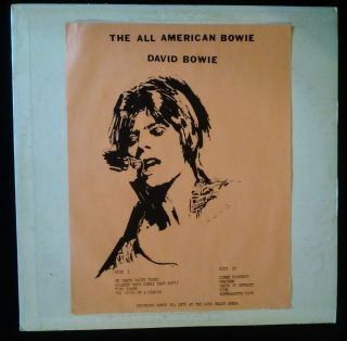 David Bowie - The All American Bowie Lp Live March 10 1973 Long Beach Arena Ex