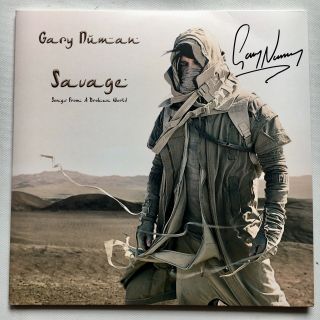 Gary Numan - Savage Hand Signed Record Lp Autographed