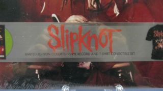 Slipknot Debut Album Box Set Green Vinyl with a XL T - shirt and Brand N 3