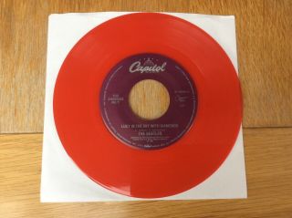 7” The Beatles U.  S.  A.  Jukebox Only Lucy In The Sky With Diamonds Red Vinyl