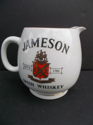 Vintage Jameson Irish Whiskey Pub Jug Pitcher Made in England for Arklow 4 