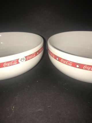 Set of 2 - COCA COLA Dinner Bowls - Polar Bear Brand by Anchor Hocking Porcelain 2