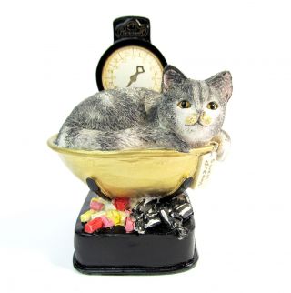 Cat Figurine - " Sweet Dreams " Cat In Scales Border Fine Arts James Herriot A25076