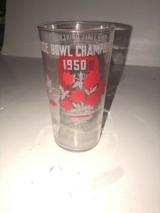 Vintage Ohio State Rose Bowl Champs 1950 Glass