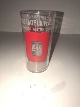 Vintage Ohio State Rose Bowl Champs 1950 Glass 2