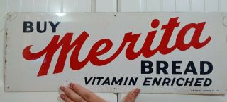 Vintage Merita Bread Sign 1953