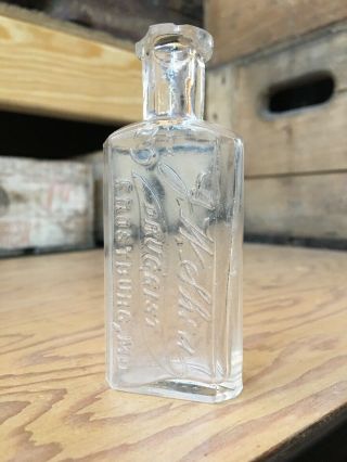 Vintage Medicine Apothecary Bottle J.  W.  Shea Druggist Frostburg Maryland