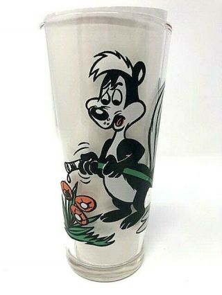 1976 Pepsi Collector Series Looney Tunes Pepe Lepew Daffy Duck Glass