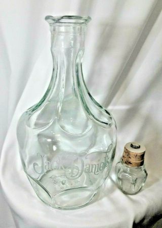 Vintage Jack Daniels Decanter 1.  75 Liters Collectible Glass Bottle Breweriana
