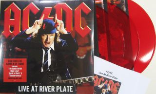Ac/dc Lp X 3 Live At River Plate Red Vinyl Triple Album 2012 Vinyl