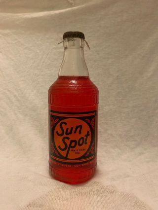 Vintage Strawberry Sun Spot Soda Bottle