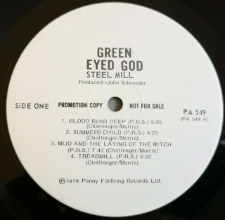 Steel Mill Lp Green Eyed God Penny Farthing White Label Promo 1st Press Topvinyl