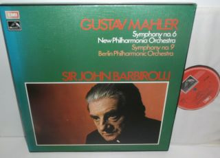 Sls 851 Mahler Symphony No.  6 & Symphony No.  9 Sir John Barbirolli 3lp Box Set