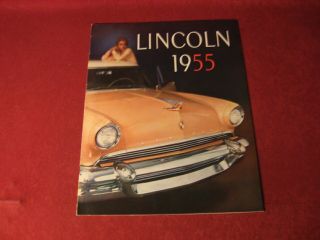 1955 Lincoln Large Showroom Sales Brochure Booklet Old Vintage Book