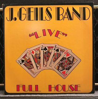 The J.  Geils Band ‎– " Live " Full House Lp Sd 7241 / 1972 Rock