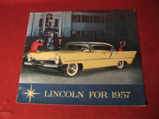 1957 Lincoln Large Showroom Sales Brochure Booklet Old Vintage Book