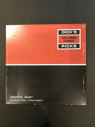 Dick’s Picks Volume 3 4xlp Set Vinyl Rare Grateful Dead Jerry Garcia Album