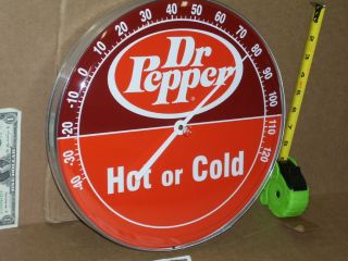 Doctor Pepper - Big 12 " Round Temperature Sign - Texas Soft Drink - Soda Pop