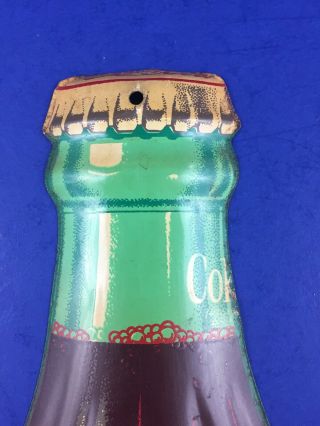 Vintage Coca Cola Advertising Thermometer Robertson Coke Bottle Sign Made in USA 4