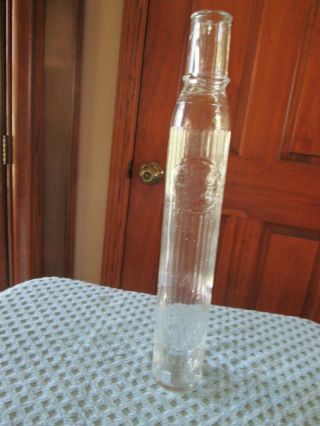 Vintage " Tiolene Motor Oil " 1 Quart Motor Oil Ribbed Glass Bottle