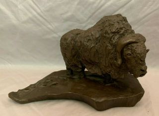 Musk Ox Limited Edition Sculpture 10 Of 100 - John Chester Gosset Bronzes 7.  5 "