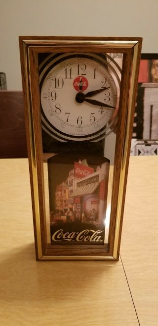 Rare Vintage 1994 Coca - Cola Corner Wall Clock 12.  5 " X 5.  5 " X 2 " Tested/working