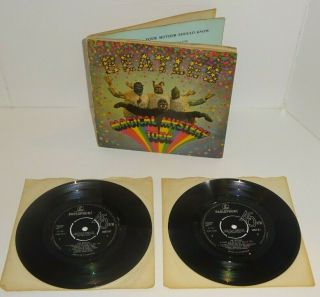 The Beatles Magical Mystery Tour 1967 Parlophone 2 - Ep 7 " Mono Uk 1st Press P/s